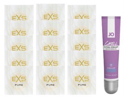 Комплект EXS Pure15 шт + JO CHILL COOLING, 10 мл SOS14841 фото