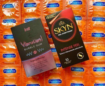 Комплект 22 шт SKYN Intense Feel - Pasante Warming + Intt Vibration Bubble Gum (15 мл) SOS1568 фото