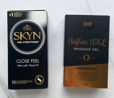 Комплект SKYN Close Feel 10 шт і Гель для стимуляції статевого органу Intt Inflate XXL (15 мл) SOS1418 фото