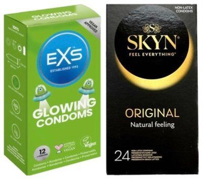 Набор с SKYN ORIGINAL 24 ШТ. + EXS Glowing 12 штук SOS7920 фото