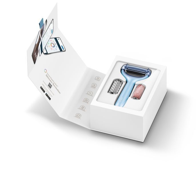 Ролер для голкової мезотерапії обличчя та тіла GESKE MicroNeedle Face&Body Roller 9в1 aquamarine HB0215 фото