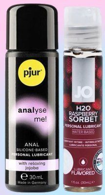 Набір лубрикантів pjur analyse me! Relaxing jojoba silicone 30 мл + System JO Raspberry Sorbet (30 мл) LB577 фото