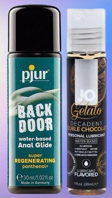 Набір лубрикантів pjur backdoor Regenerating 30 мл + System JO GELATO Double Chocolate (30 мл) LB527 фото