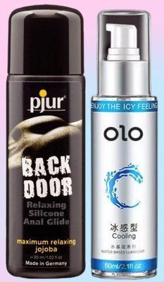 Набір лубрикантів pjur backdoor anal Relaxing jojoba silicone 30 мл + OLO 60 мл(охолоджуючий) LB826 фото