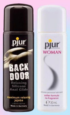 Набір лубрикантів pjur backdoor anal Relaxing jojoba silicone 30 мл + pjur Woman 30 мл LB676 фото