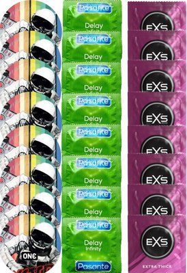 Набор 24 шт ONE Extreme Ribs + Delay Infinity + EXS Extra Thick SOS7423 фото
