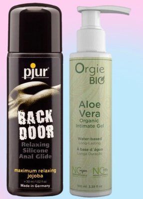 Набір лубрикантів pjur backdoor anal Relaxing jojoba silicone 30 мл + ALOE VERA, 100 мл. ORGIE BIO LB876 фото