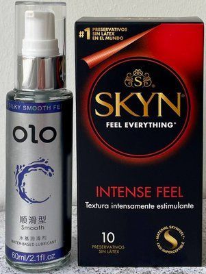 Набір SKYN Intense Feel 10 шт + Лубрикант "olo smooth" 60 мл SOS1124 фото