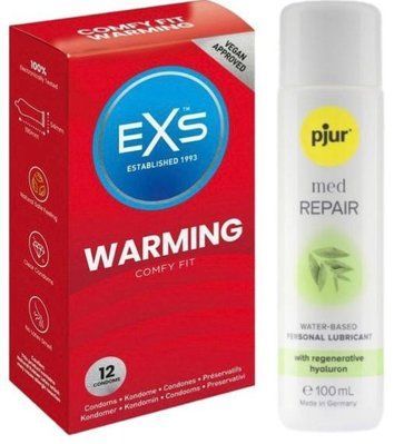 Набір EXS Warming (12 шт) + pjur MED Repair Glide 100 мл SOS13489 фото