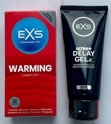 Комплект EXS Warming 12 шт - EXS Delay Gel Ultra+ 100ml SOS3620 фото