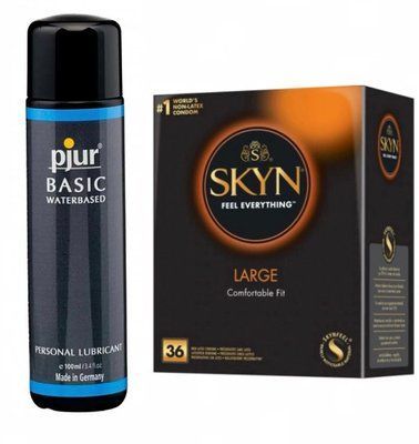 Комплект: SKYN Large 36 шт. + pjur Basic waterbased 100 мл SOS11282 фото