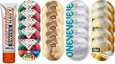 Набор из Swiss Navy Warming 10мл + ONERibs + ONE Vanish + ONE Plus + ONEBanana SOS8568 фото