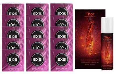 Комплект EXS Extra Thick 15 шт + THOR - 50 мл Nuei SOS14732 фото