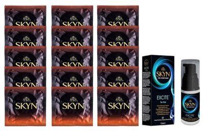 Комплект Skyn Warming 15 шт + Skyn Excite Stimulating Gel For Him (15 мл) SOS14491 фото