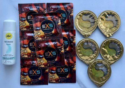 Набір EXS CRAZY COLA 10 шт + OLO Лід і Полум'я 001 5 шт + Лубрикант pjur Woman Nude 30 мл SOS3470 фото