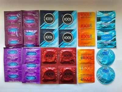 Набір з 24 шт : Exs : Warming , Delay , Cooling ; Pasante : Ribs&Dots , Trim та ONE : Oasis Premium , Oasis Silk SOS1024 фото
