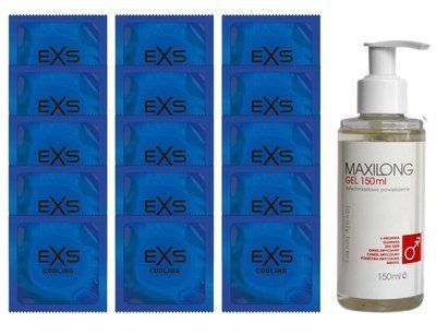 Комплект EXS Cooling 15 шт + Lovely Lovers MAXILONG Gel (150 мл) SOS14588 фото