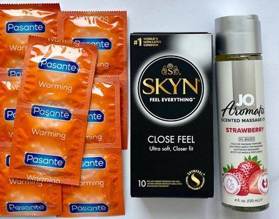 Набір 20 шт SKYN Close Feel - Pasante Warming + System JO Aromatix Strawberry 120 мл SOS1669 фото