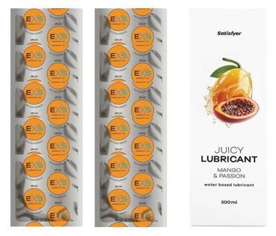Комплект: EXS Delay 10 шт. + Лубрикант Satisfyer Mango & Passion 300 мл SOS11382 фото