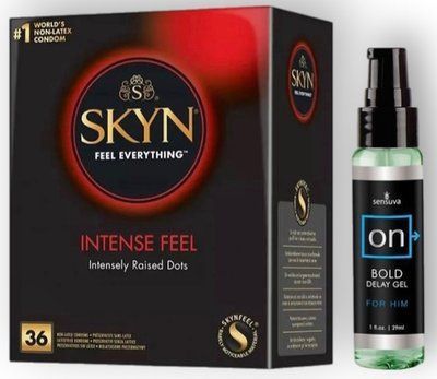Набор из SKYN Intense Feel (36 шт) + Пролонгатор Sensuva ON Bold (29 мл) SOS8968 фото
