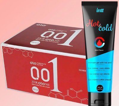 Набір OLO збуджуючі 001 (червоні) 10 штук + Лубриканті Intt Hot & Cold (100 мл) SOS4665 фото