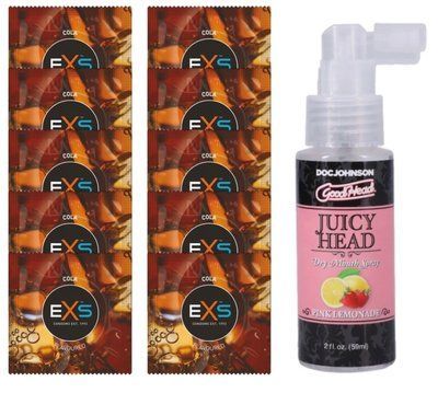 EXS CRAZY COLA 10 шт + Doc Johnson &ndash; Juicy Head Pink Lemonade (59 мл) SOS14090 фото