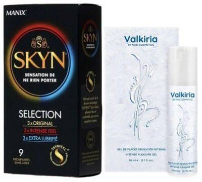 Набір з SKYN Selection (9 шт) + Гель для стимуляції оргазму з охолоджуючим ефектом VALKIRIA, 50 мл Nuei SOS9678 фото