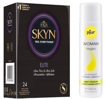 Комплект SKYN Elite 24 шт + Pjur Woman Vegan 100 мл SOS13289 фото