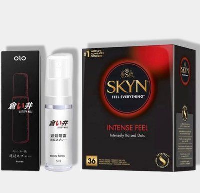 SKYN Intense Feel 36 шт + Пролонгатор OLO 5 мл satisfy well SOS5786 фото