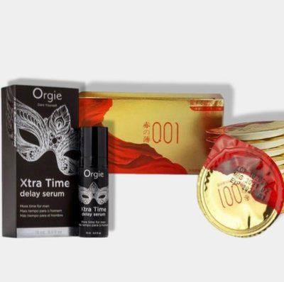 OLO Red Gold 10 шт + Пролонгатор Orgie Xtra Time Delay Serum, 15 мл SOS5993 фото