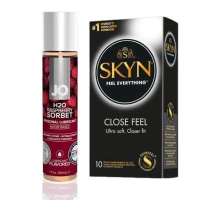 SKYN Close Feel 10 шт + Лубрикант System JO H2O &mdash; Raspberry Sorbet (30 мл) SOS4826 фото