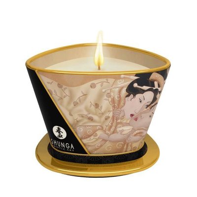 Масажна свічка Shunga Massage Candle - Vanilla Fetish (170 мл) з афродизіаками SO2511 фото