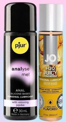 Набір лубрикантів pjur analyse me! Relaxing jojoba silicone 30 мл + System JO Juicy Pineapple (30 мл) LB578 фото