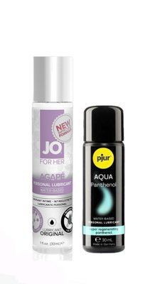 Набір лубрикантів System JO AGAPE (30 мл) + pjur Aqua Panthenol 30 мл LB46 фото