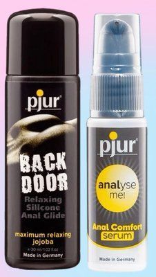 Набір лубрикант pjur backdoor anal Relaxing jojoba silicone 30 мл + Сироватка pjur analyse me! Serum 20 мл LB677 фото