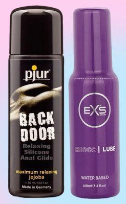 Набір лубрикантів pjur backdoor anal Relaxing jojoba silicone 30 мл + EXS Choco Lube Water Based 100 мл LB727 фото