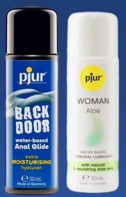 Набір лубрикантів pjur backdoor Comfort water glide 30 мл + pjur Woman Aloe 30 мл LB210 фото