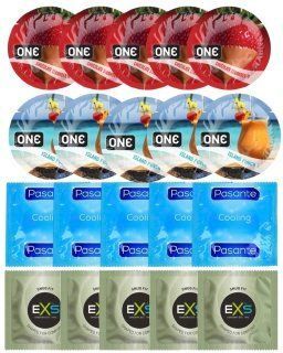 Набір 20 шт ONE Chocolate Strawberry + ONE Island Punch + Pasante Cooling + EXS Snug Fit SOS7224 фото