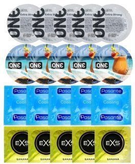 Набір 20 шт ONE Extra Strong + ONE Island Punch + Pasante Cooling + EXS Banana SOS7274 фото