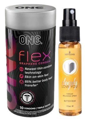 Комплект Набір 10 штук ONE Flex графен + Спрей Sensuva &mdash; Deeply Love You Butter Rum (29 мл) SOS6242 фото