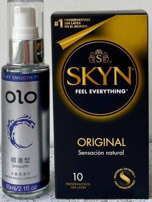 Набір SKYN Original 10 шт + Лубрикант "olo smooth" 60 мл SOS1125 фото