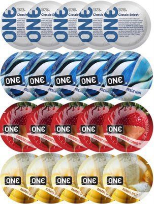 Набір з 20 шт ONE Classic Select + ONE Fresh Mint + ONE Chocolate Strawberry + ONE Banana Split SOS8218 фото