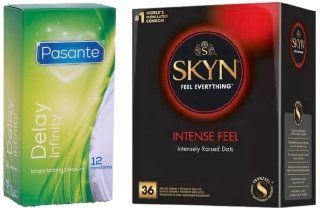 Набор с Skyn Intense feel 36 штук + Pasante Infinity Delay, 12 шт SOS8071 фото