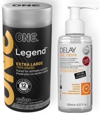 Набор из 12 шт ONE Legend Extra Large + Пролонгатор Lovely Lovers DELAY GEL 150ml SOS9069 фото