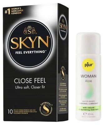 Комплект SKYN Close Feel 10 шт + Pjur Woman Aloe 30 мл SOS13190 фото