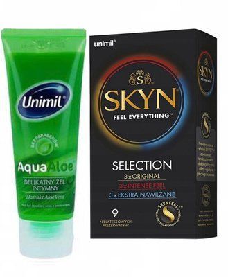 Skyn Selection &ndash; 9 шт и Лубрикант Unimil Aqua Aloe 80 мл SOS575 фото