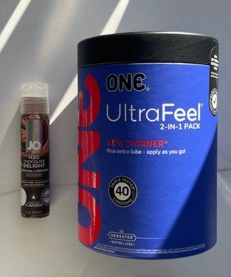 Набор ONE UltraFeel 2-in-1 Pack 40 шт + Смазка System JO H2O &mdash; Chocolate Delight (30 мл) SOS2121 фото