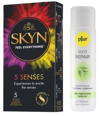 Комплект SKYN 5 Senses + Pjur MED Repair Glide 100 мл SOS13140 фото
