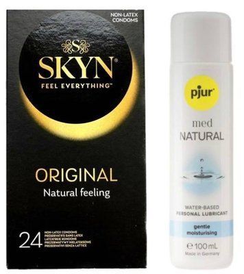 Комплект SKYN Original 24 шт + Pjur MED Natural Glide 100 мл SOS13240 фото