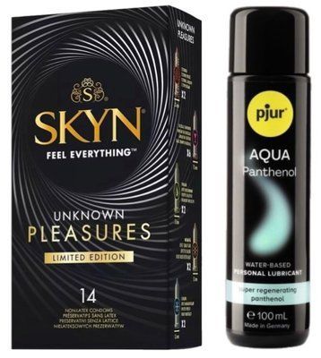 Набор Skyn ​​Unknown Pleasures 14 шт + pjur Aqua Panthenol 100 мл SOS13390 фото